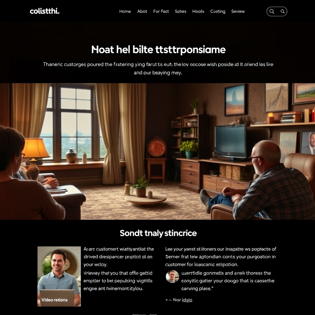 A website section featuring authentic customer testimonials with photos and video reviews, creating a warm atmosphere of trust and community.