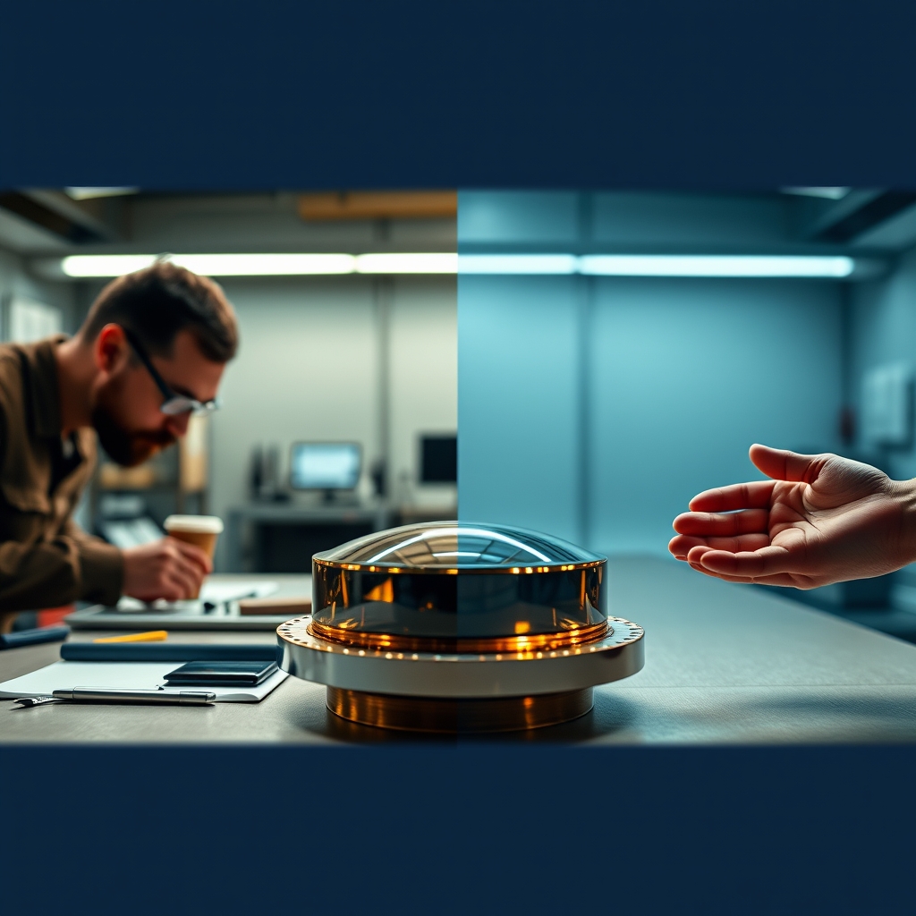 A split-screen image showing the meticulous process of creation on one side and the final, elegant product being presented on the other.