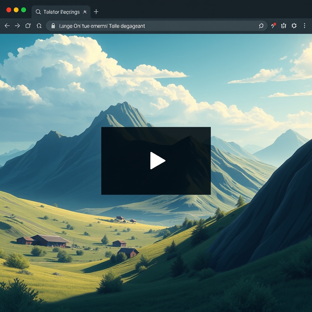 A creative website scene where a complex video is replaced by elegant, lightweight CSS animations and SVG illustrations, achieving a similar dynamic visual impact without slowing down the page.