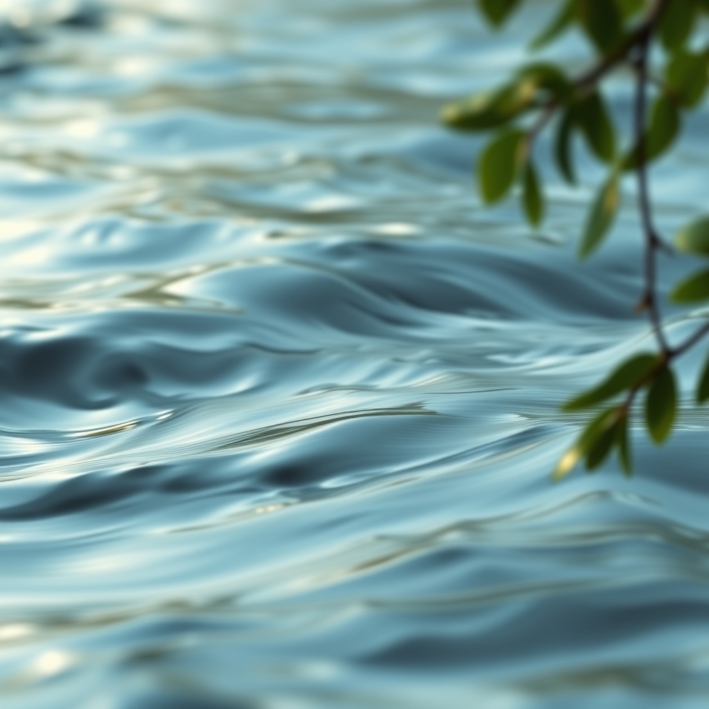 A sleek, modern website homepage with a subtle, looped background video showing flowing water or rustling leaves, creating a serene but dynamic first impression.
